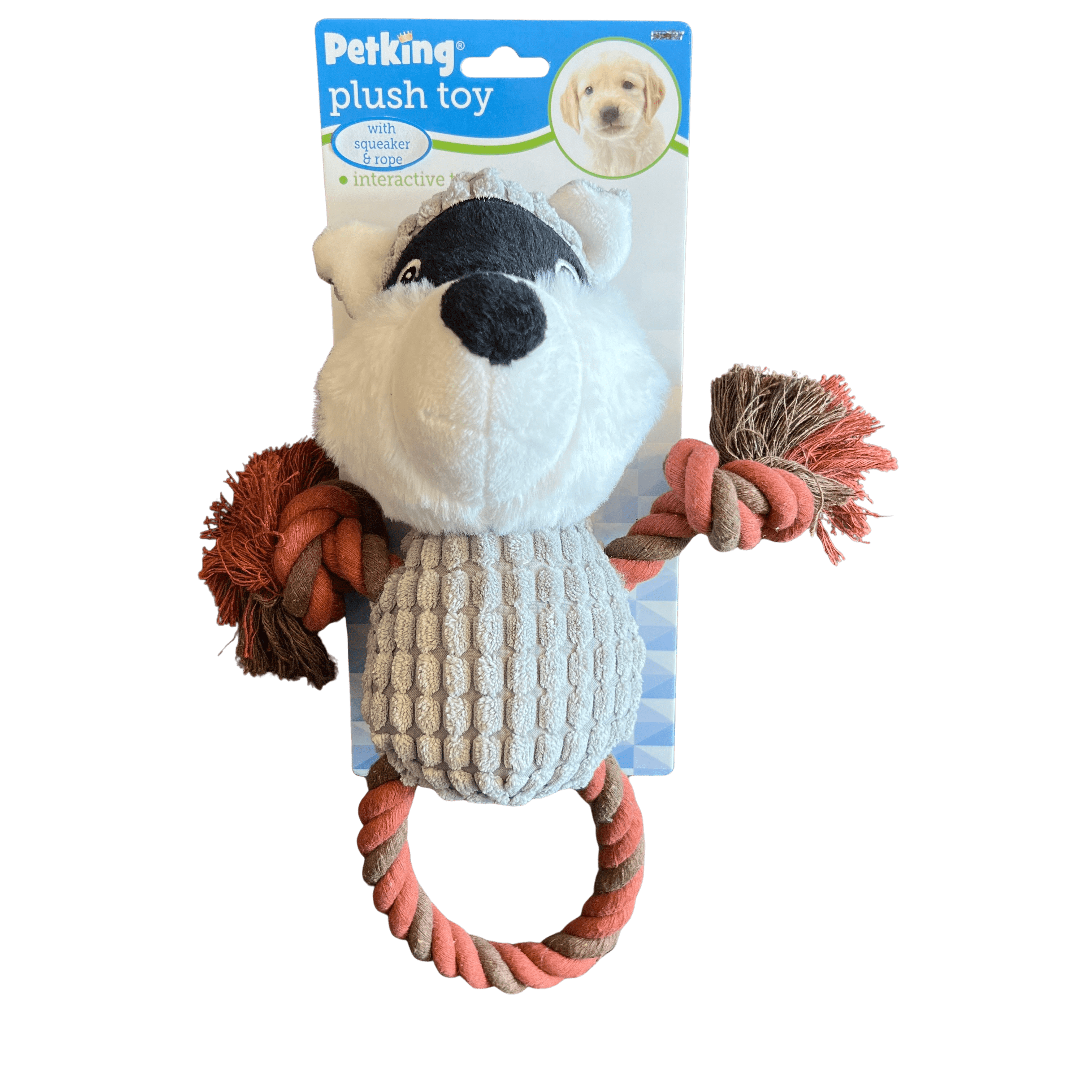 Plush Toy w/ Squeaker & Rope