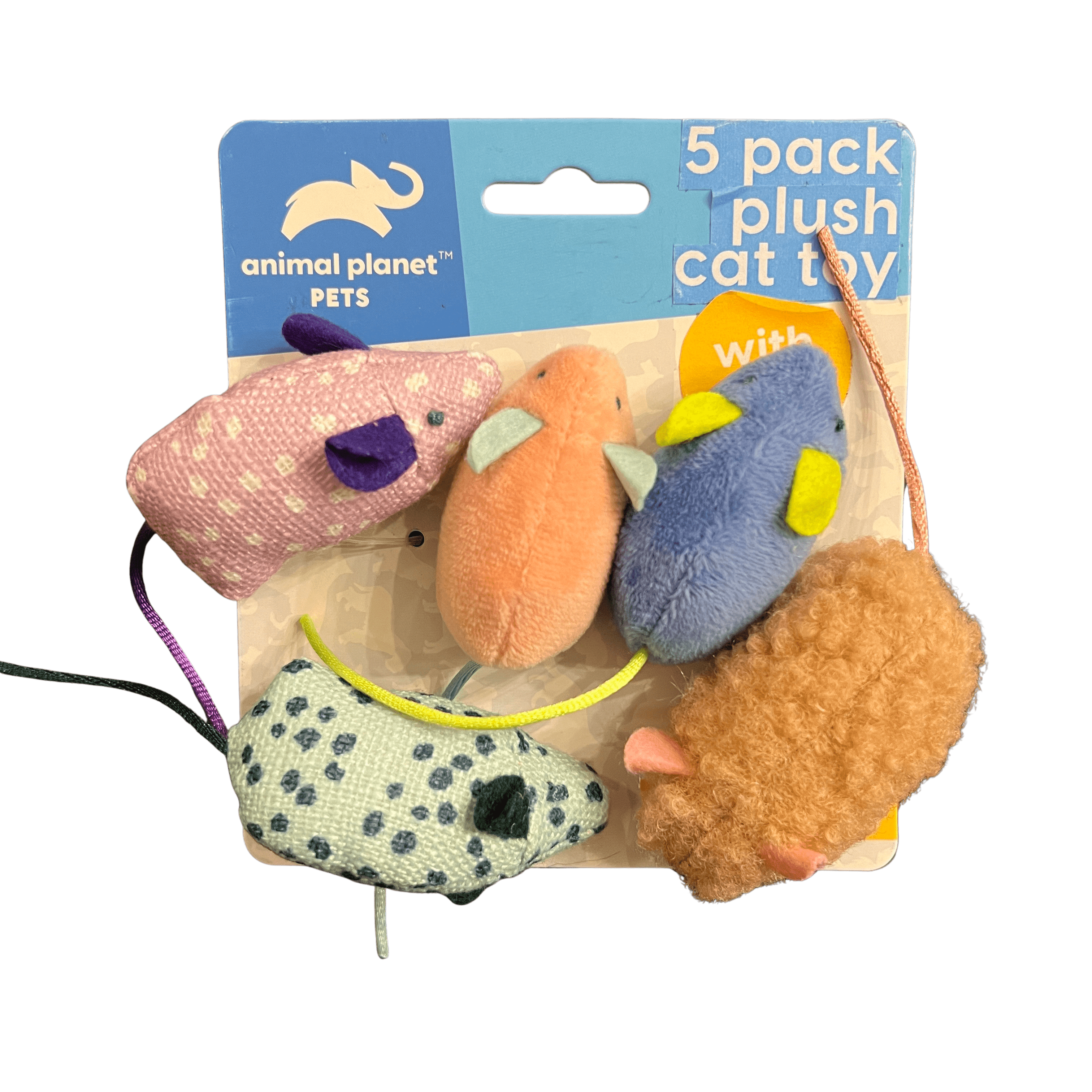 5 Pack Plush Cat Toy w/ Catnip
