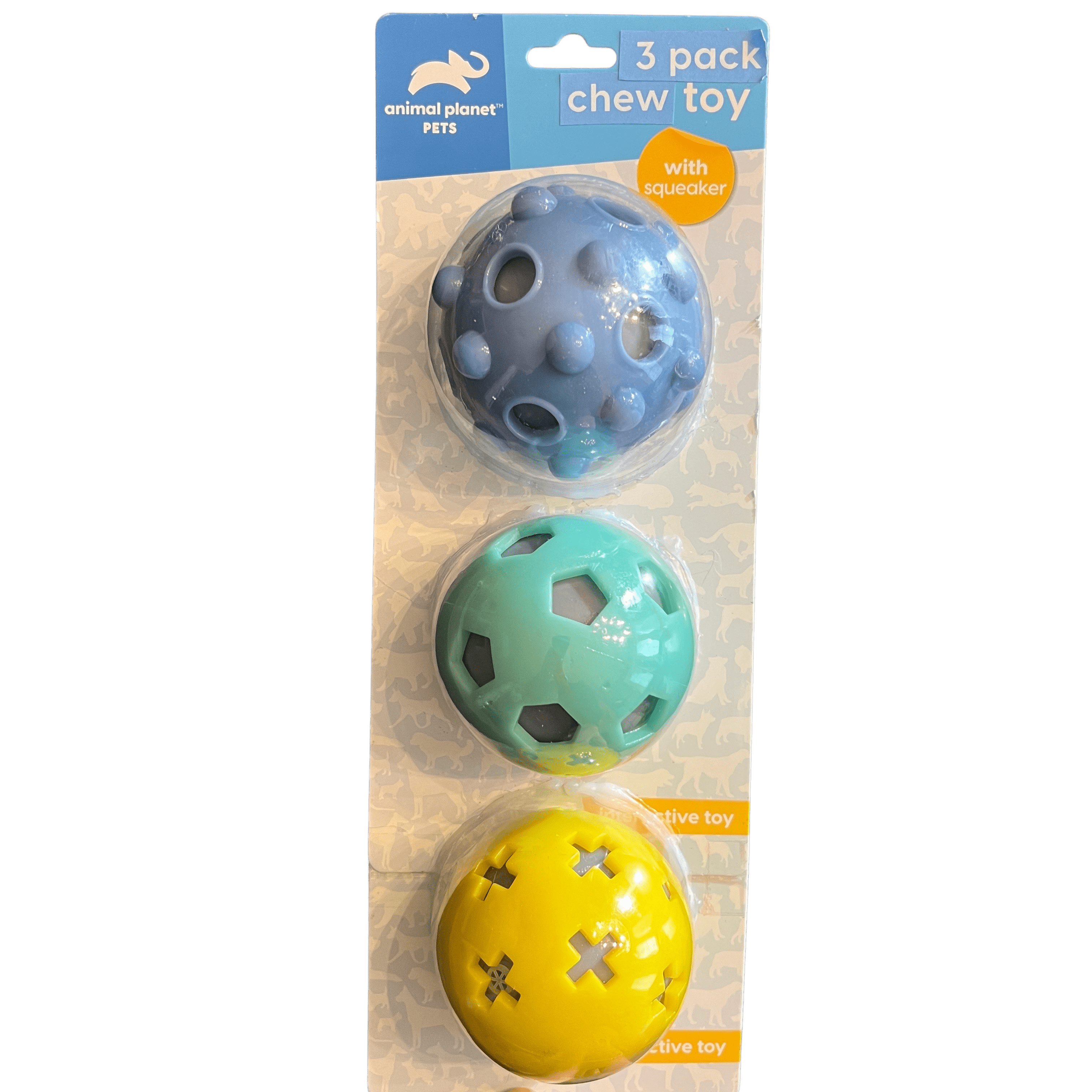 3 Pack Chew Toy With Squeaker