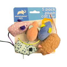 5 Pack Plush Cat Toy w/ Catnip
